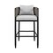 Armen Living Felicia Outdoor Patio Bar Stool in Aluminum with Gray Rope and Cushions 840254333116 - alternate 7